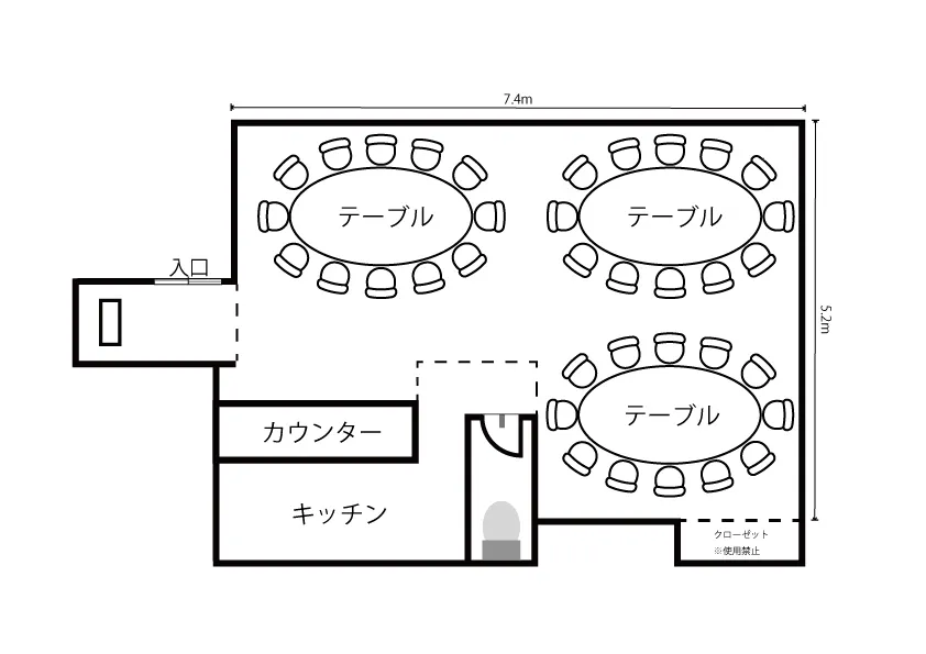 歌舞伎町カジノスタジオのフロア図